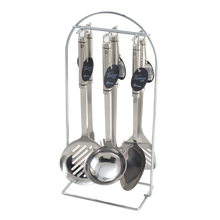 Cargar imagen en el visor de la galería, Juego de Cocina Inox con Soporte - METALTEX