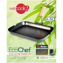 Cargar imagen en el visor de la galería, Asador Liso o Grill Rectangular Antiadherente - Ecochef WECOOK