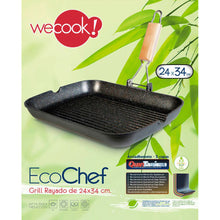 Cargar imagen en el visor de la galería, Asador Liso o Grill Rectangular Antiadherente - Ecochef WECOOK